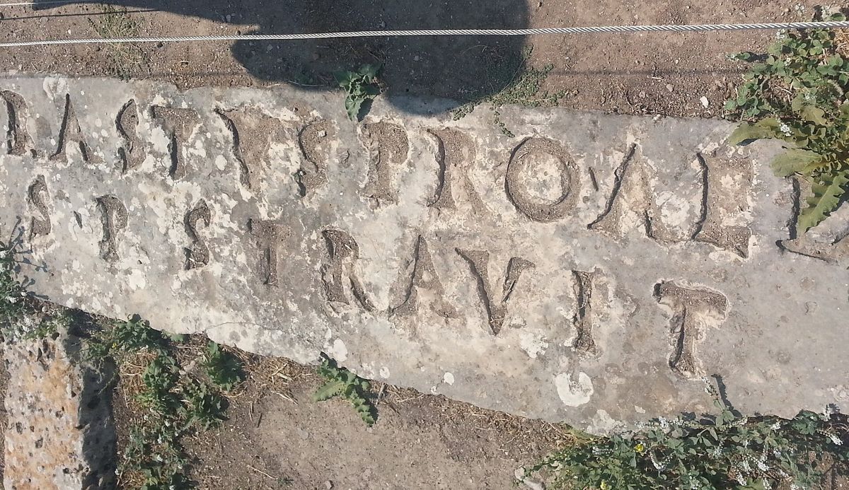 The Erastus inscription, near the theatre at Corinth.